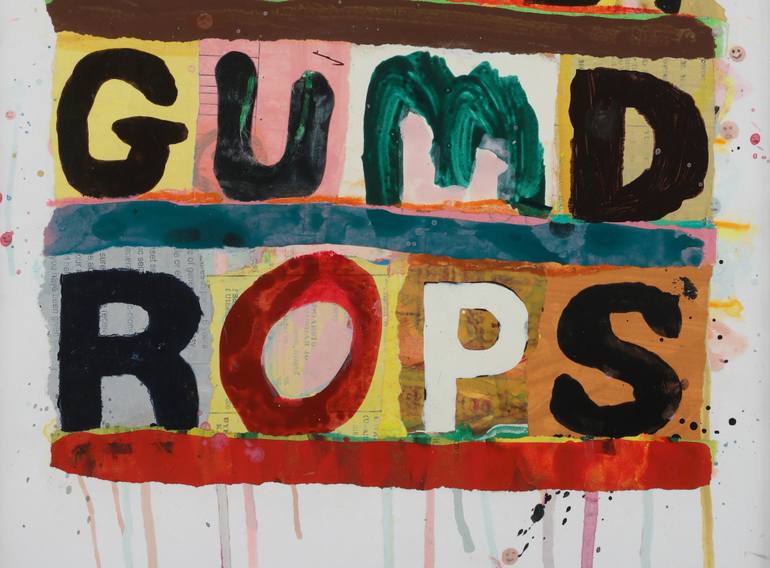 Original Pop Art Language Mixed Media by Brian Mcdonald