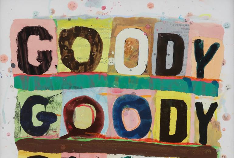 Original Pop Art Language Mixed Media by Brian Mcdonald