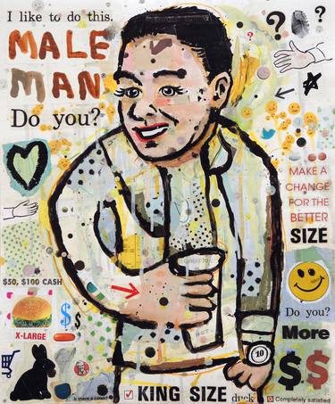 Saatchi Art Artist Brian McDonald; Collage, “Male Man” #art