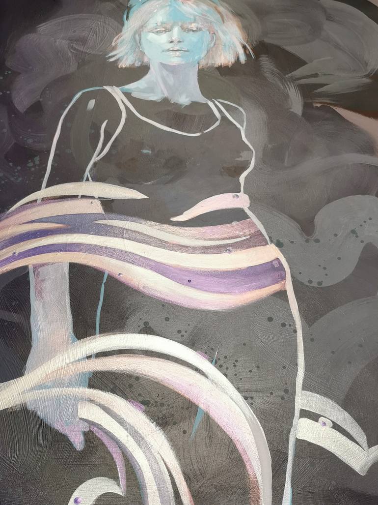 Original Expressionism People Painting by Katarzyna Wolodkiewicz