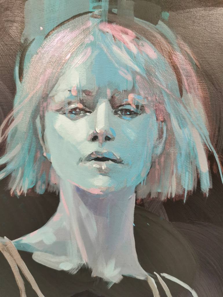 Original Expressionism People Painting by Katarzyna Wolodkiewicz