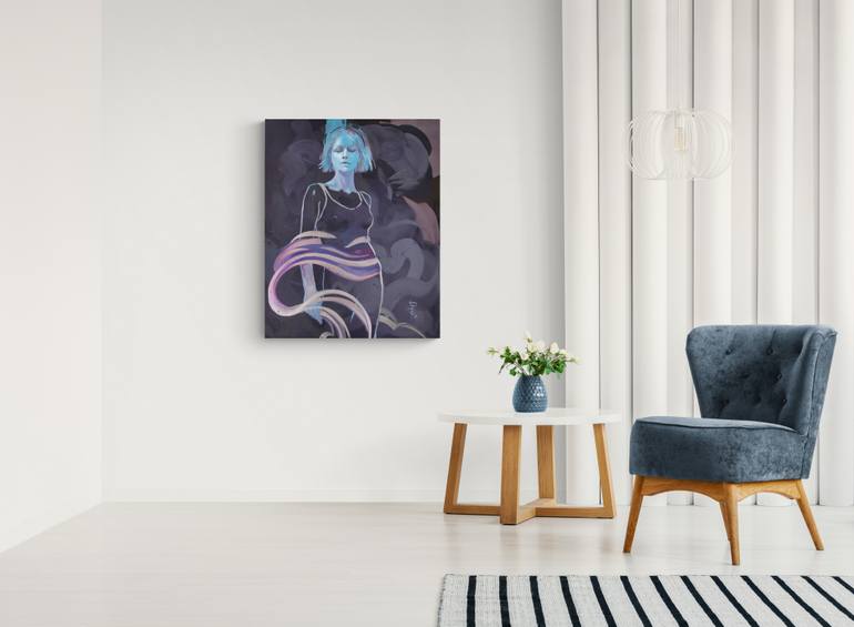 Original Expressionism People Painting by Katarzyna Wolodkiewicz