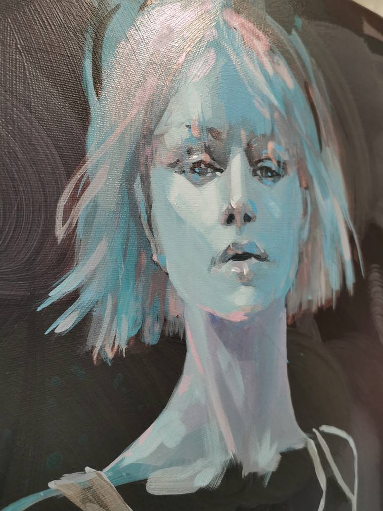 Original Expressionism People Painting by Katarzyna Wolodkiewicz