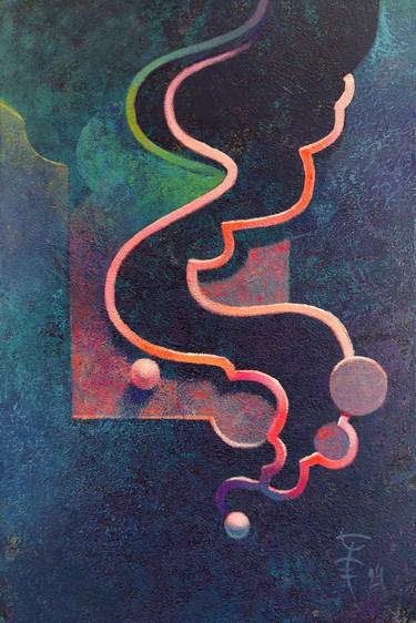 Original Conceptual Abstract Painting by Katarzyna Wolodkiewicz