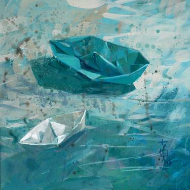 Print of Figurative Boat Paintings by Katarzyna Wolodkiewicz
