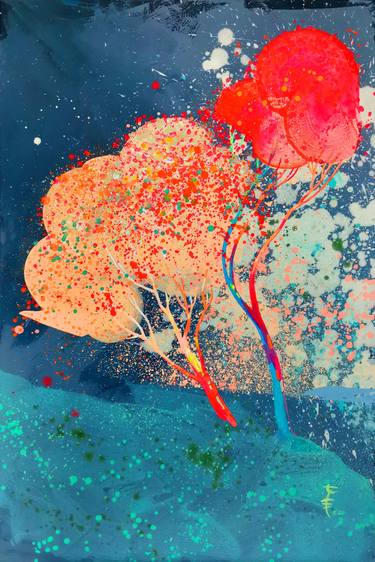 Print of Abstract Tree Paintings by Katarzyna Wolodkiewicz
