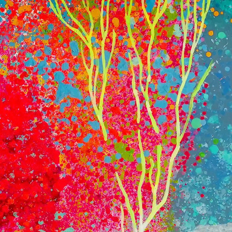 Original Abstract Tree Painting by Katarzyna Wolodkiewicz