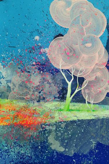 Print of Abstract Tree Paintings by Katarzyna Wolodkiewicz