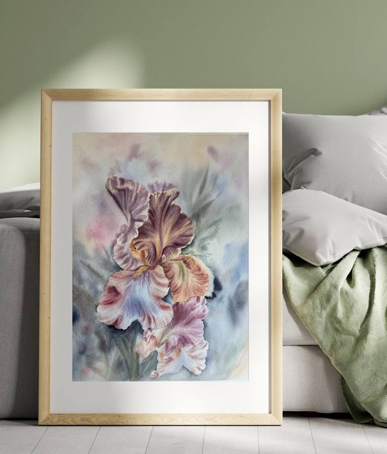 Original Botanic Drawing by Violetta Khabanets | Impressionism Art on Paper | Beyond the Distance" Watercolour on Paper (11 x 15 inches)