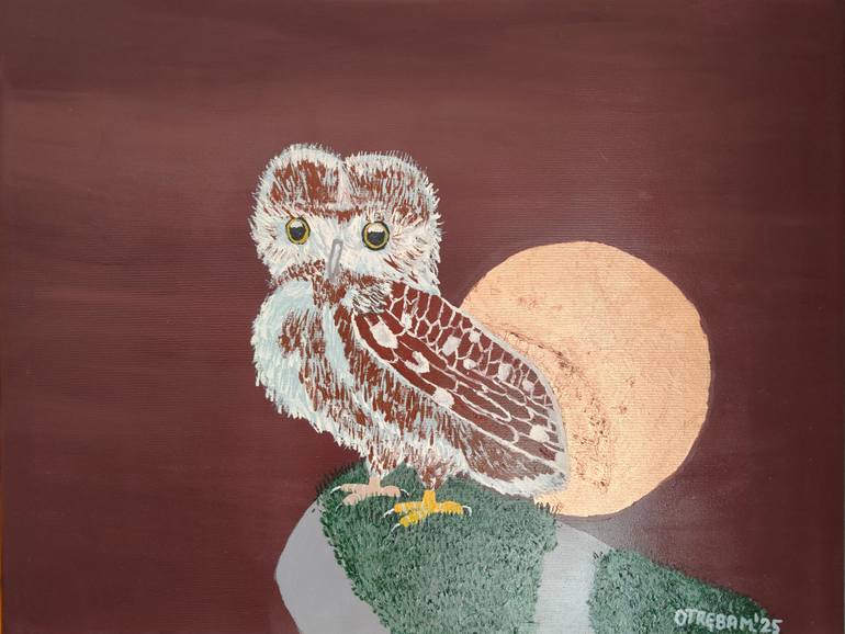 Original Animal Painting by Michal Otreba | Realism Art on Canvas | Guardian of the Night