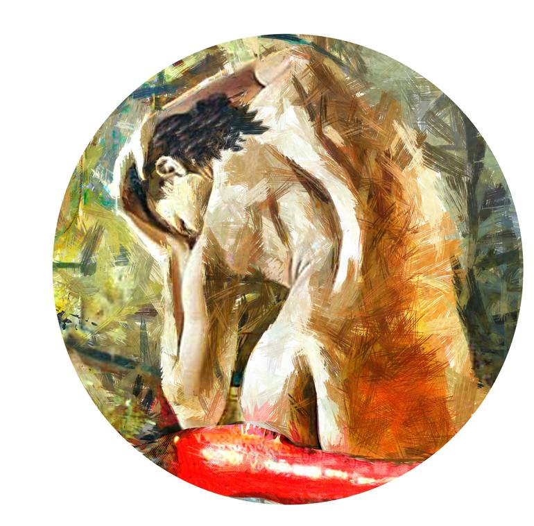 Original Figurative Nude Painting by Ben Zion Rotman