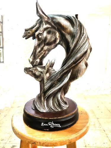 Original Fine Art Animal Sculpture by Ben Zion Rotman
