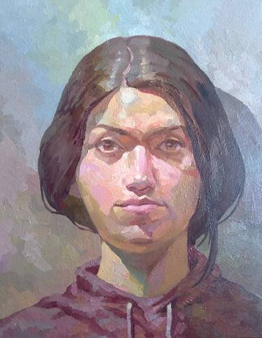 Original Portrait Painting by Vicktor Zakharchenko