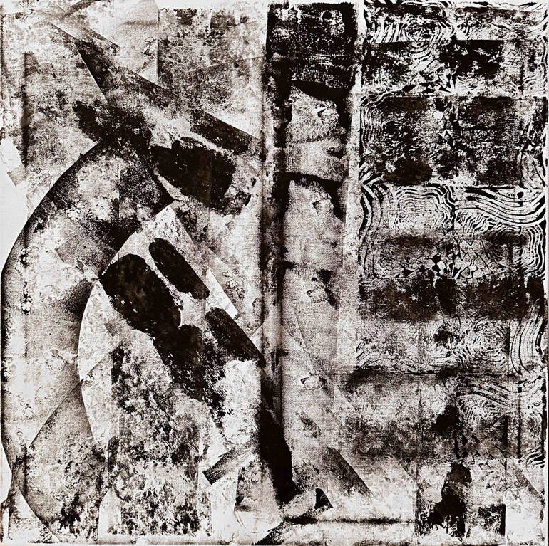Original Abstract Printmaking by Lena Howard | Abstract Expressionism Art on Canvas | Heaven or Las Vegas
