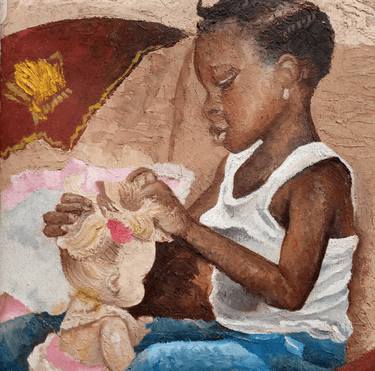 Original Figurative Children Paintings by Clara Aden