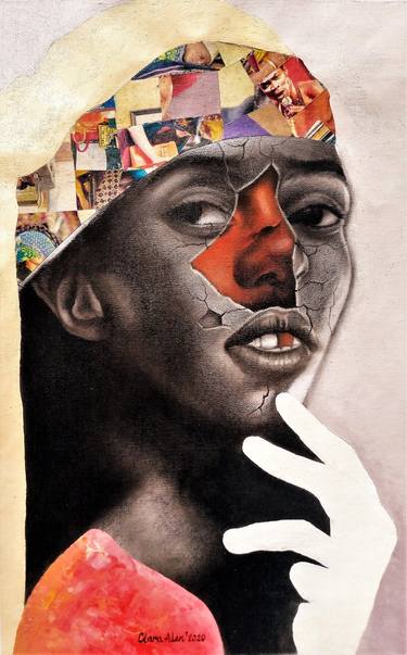 Saatchi Art Artist Clara Aden; Collage, “Crack Nose” #art