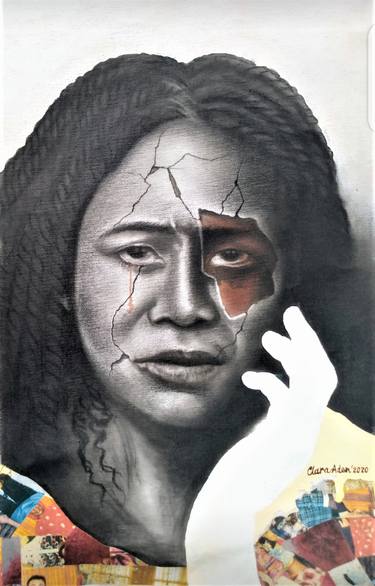 Saatchi Art Artist Clara Aden; Collage, “Eye Crack” #art