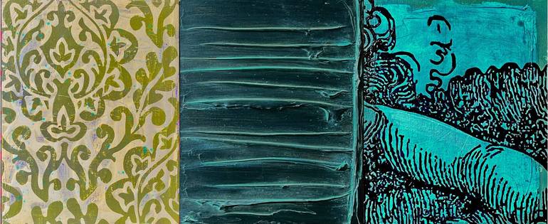 Original Abstract Painting by Mf Elliott | Abstract Art on Canvas | that night in the garden...