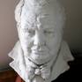 A bust of Winston Churchill in marble resin. 1 of edition of 4