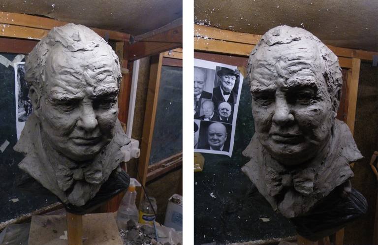 Original Portrait Sculpture by Benedict Romain