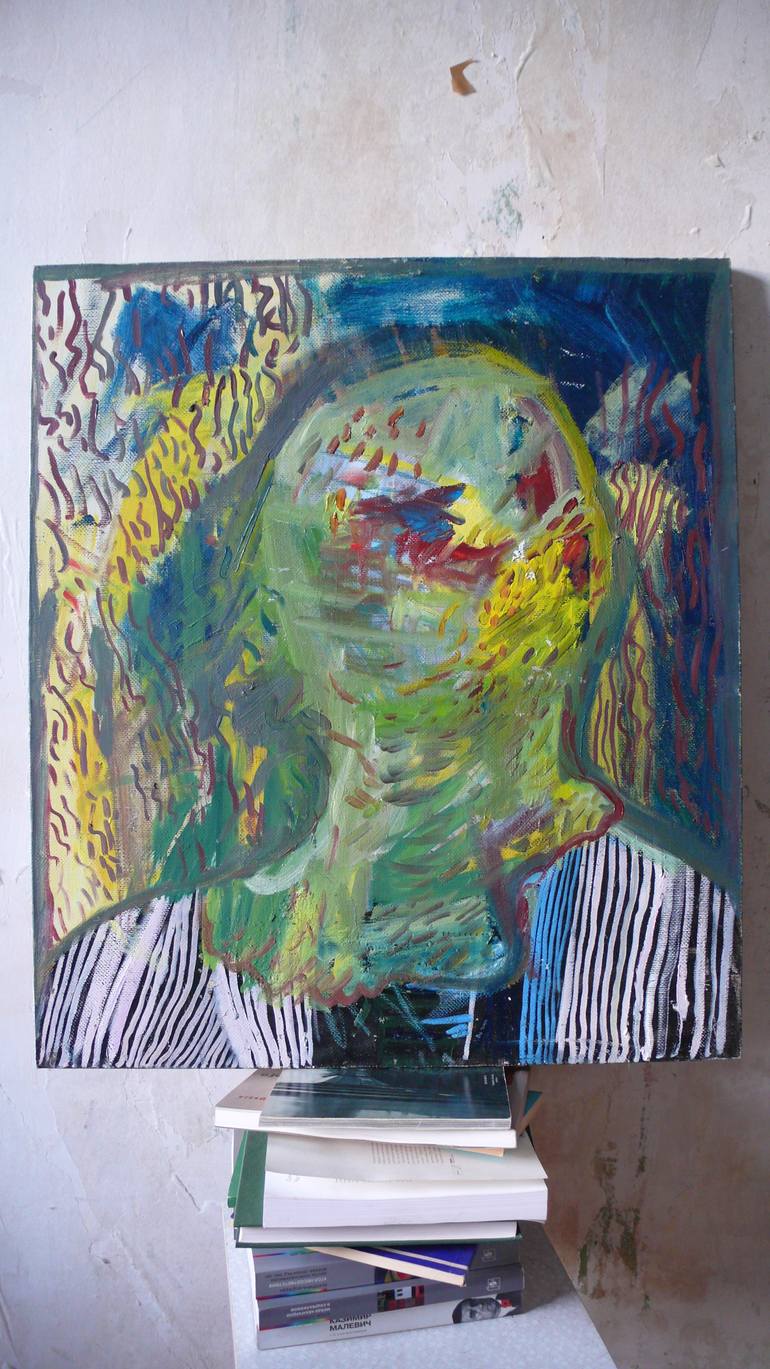 Original Abstract Portrait Painting by Ekaterina Konovalova