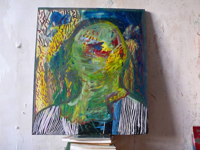 Original Abstract Portrait Painting by Ekaterina Konovalova