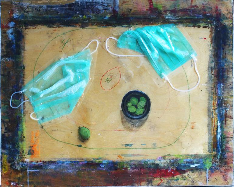 Original Conceptual Still Life Painting by Olesja KatšAnovskaja-Münd