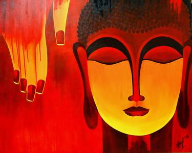 Print of Abstract Religious Paintings by Surajit Chatterjee
