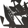 Detail of black and white artwork on paper