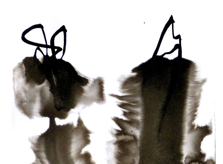 Original Abstract Expressionism Abstract Painting by Christine Guichard