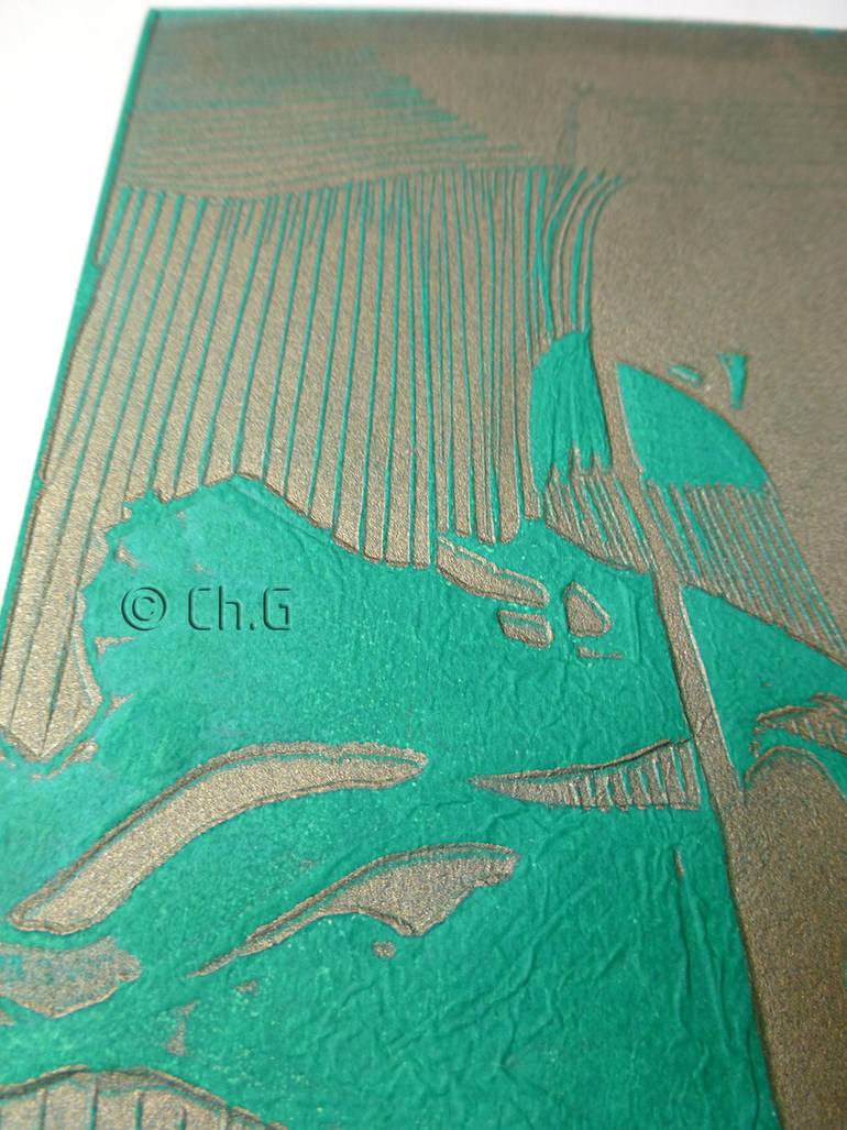 Original Conceptual Abstract Printmaking by Christine Guichard