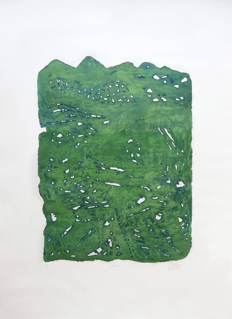 Original Abstract Landscape Printmaking by Christine Guichard