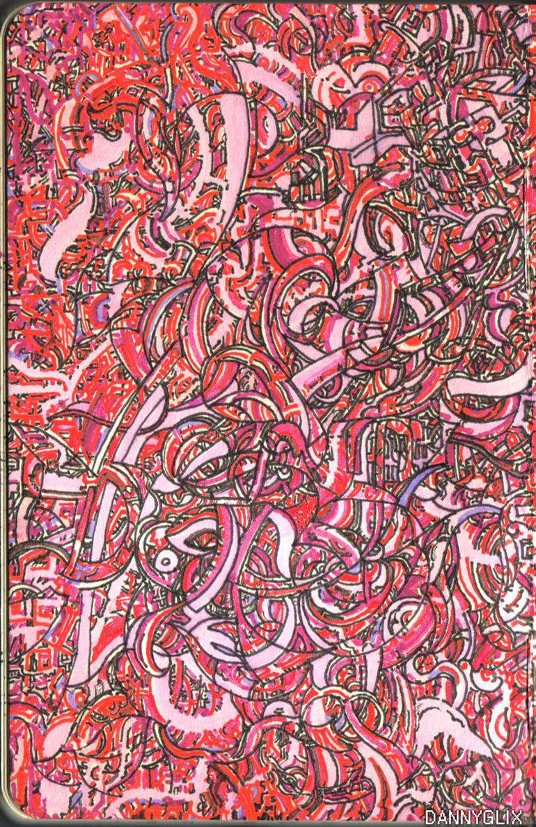 pink slab Drawing by Danny Glix | Saatchi Art