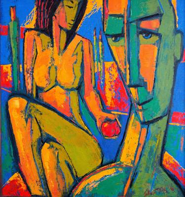 Original Cubism Women Paintings by Rumen Sazdov