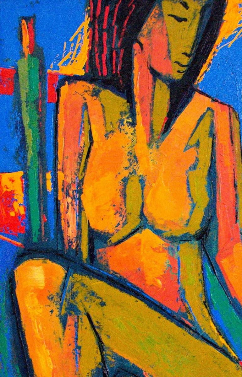Original Cubism Women Painting by Rumen Sazdov