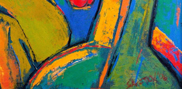 Original Cubism Women Painting by Rumen Sazdov