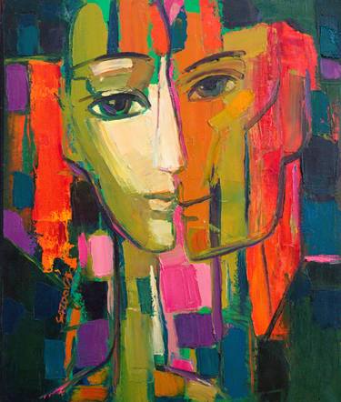 Original Cubism Portrait Paintings by Rumen Sazdov