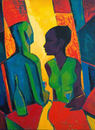 Original Cubism Love Paintings by Rumen Sazdov