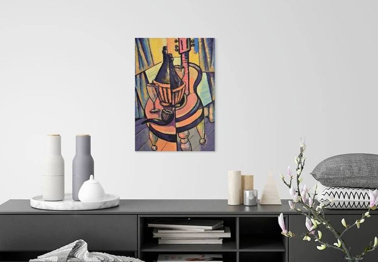 Original Cubism Still Life Painting by Rumen Sazdov