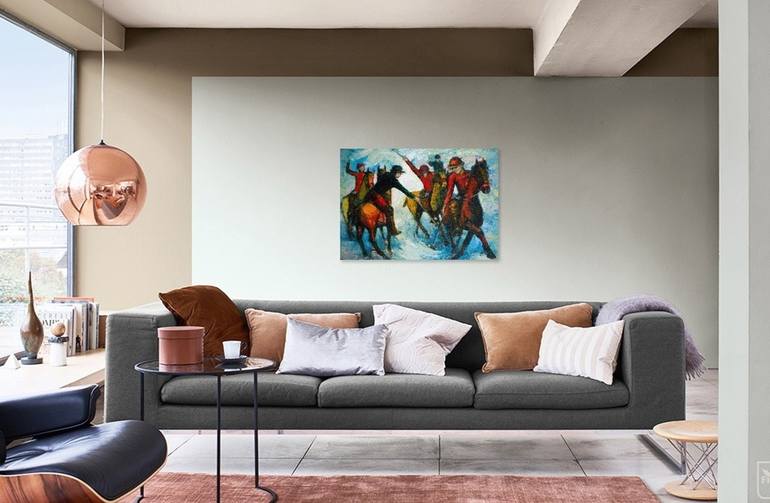 Original Cubism Sport Painting by Rumen Sazdov