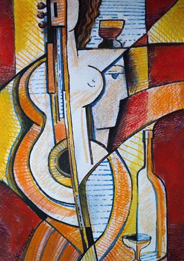 Print of Cubism Music Drawings by Rumen Sazdov