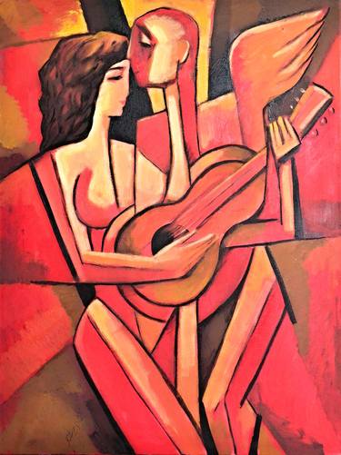 Original Cubism Music Paintings by Rumen Sazdov