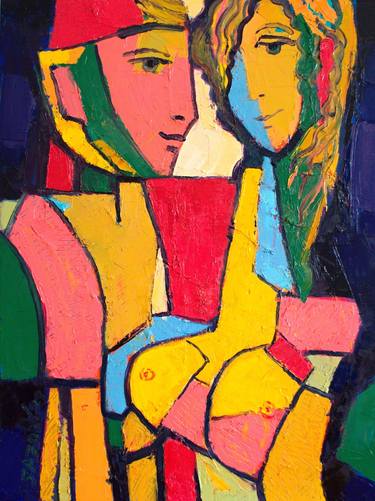 Original Cubism Love Paintings by Rumen Sazdov