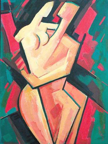 Original Cubism Love Paintings by Rumen Sazdov