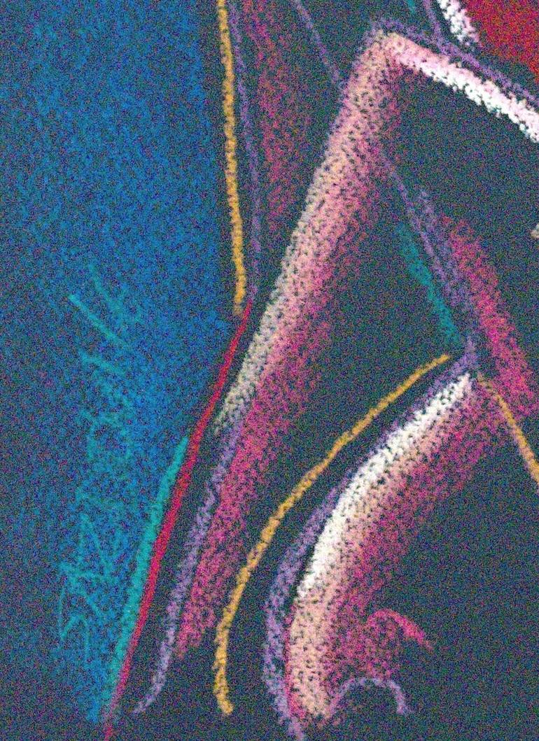 Original Cubism People Drawing by Rumen Sazdov