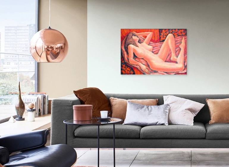 Original Figurative Nude Painting by Rumen Sazdov