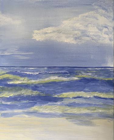 Sun Kissed Seascape Original Canvas thumb