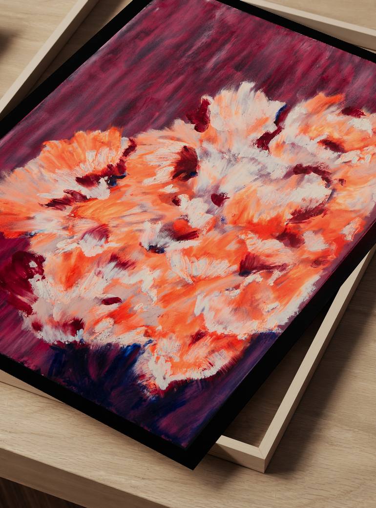 Original Expressionism Floral Painting by Monika Ardila