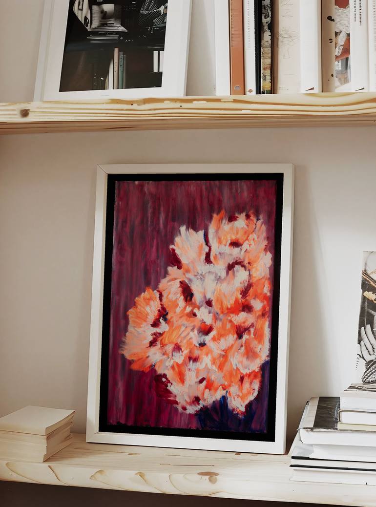 Original Expressionism Floral Painting by Monika Ardila