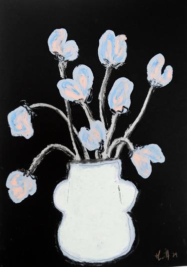 Original Expressionism Floral Painting by Monika Ardila